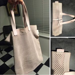 FURLA suede tote